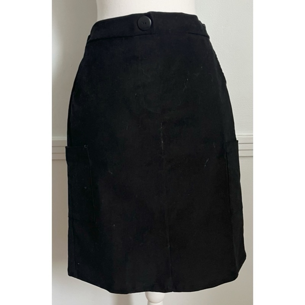 La Relaxed • NWT Cargo Black Corduroy Skirt